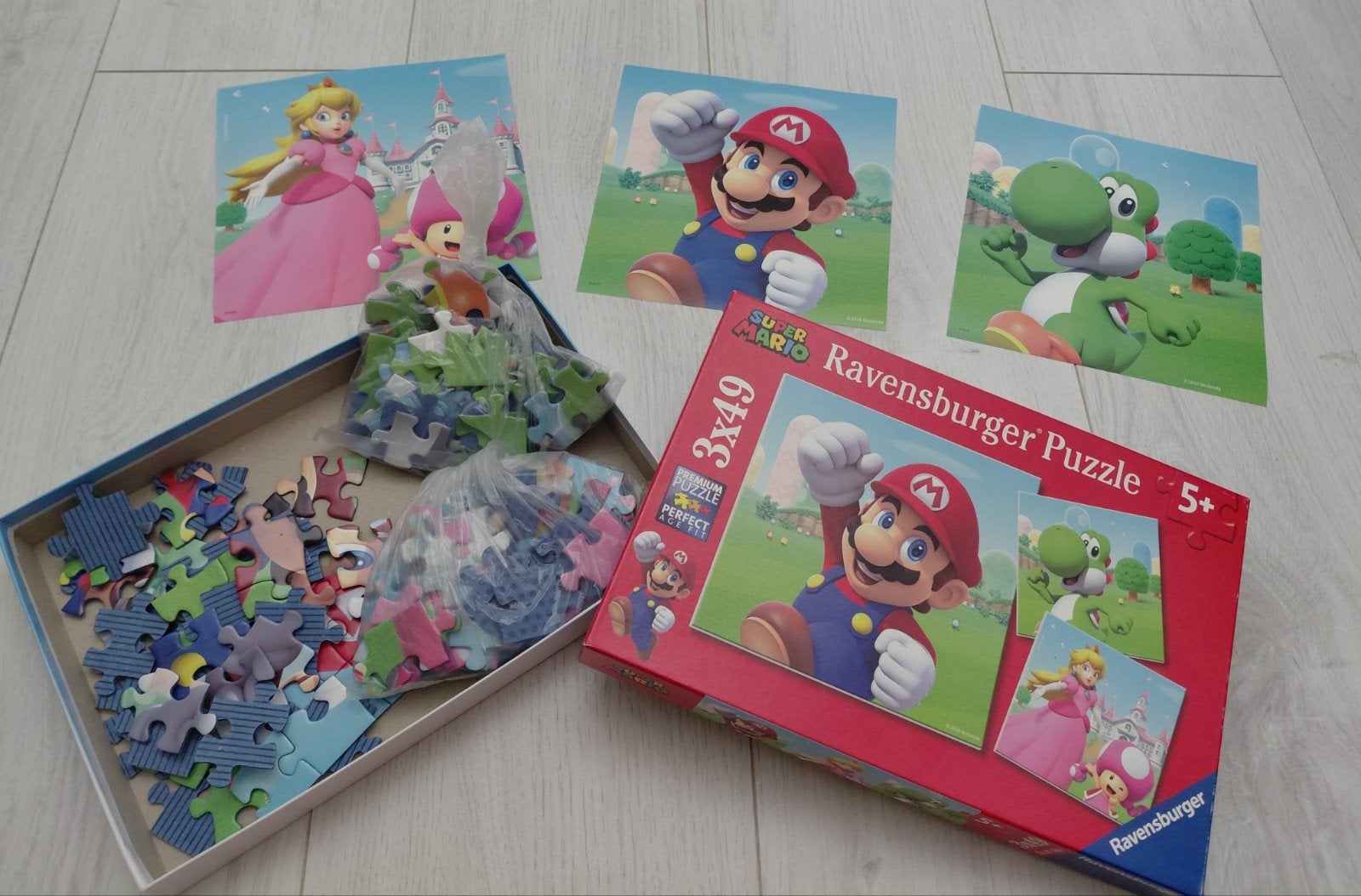 Ravensburger Super Mario puzzel 3x49 stukjes, Ophalen, Meer dan 50 stukjes, Zo goed als nieuw, 6 jaar of ouder