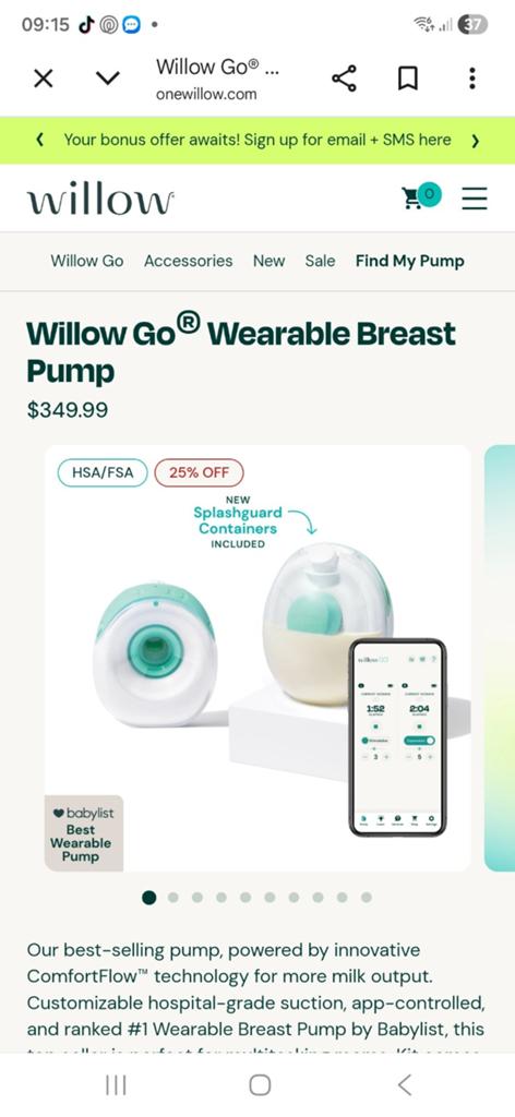 Willow Go Wearable Borstkolf - Draagbaar en Comfortabel, Ophalen of Verzenden, Borstkolf