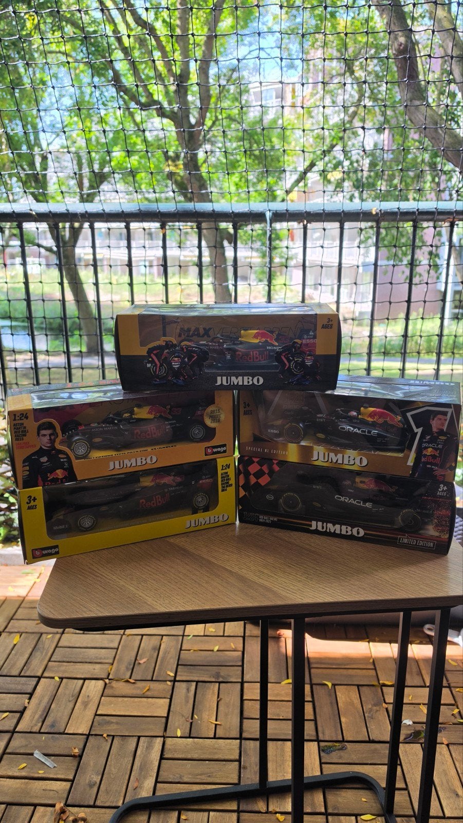 max verstappen jumbo f1, Hobby en Vrije tijd, Modelauto's | 1:24, Ophalen of Verzenden, Bburago