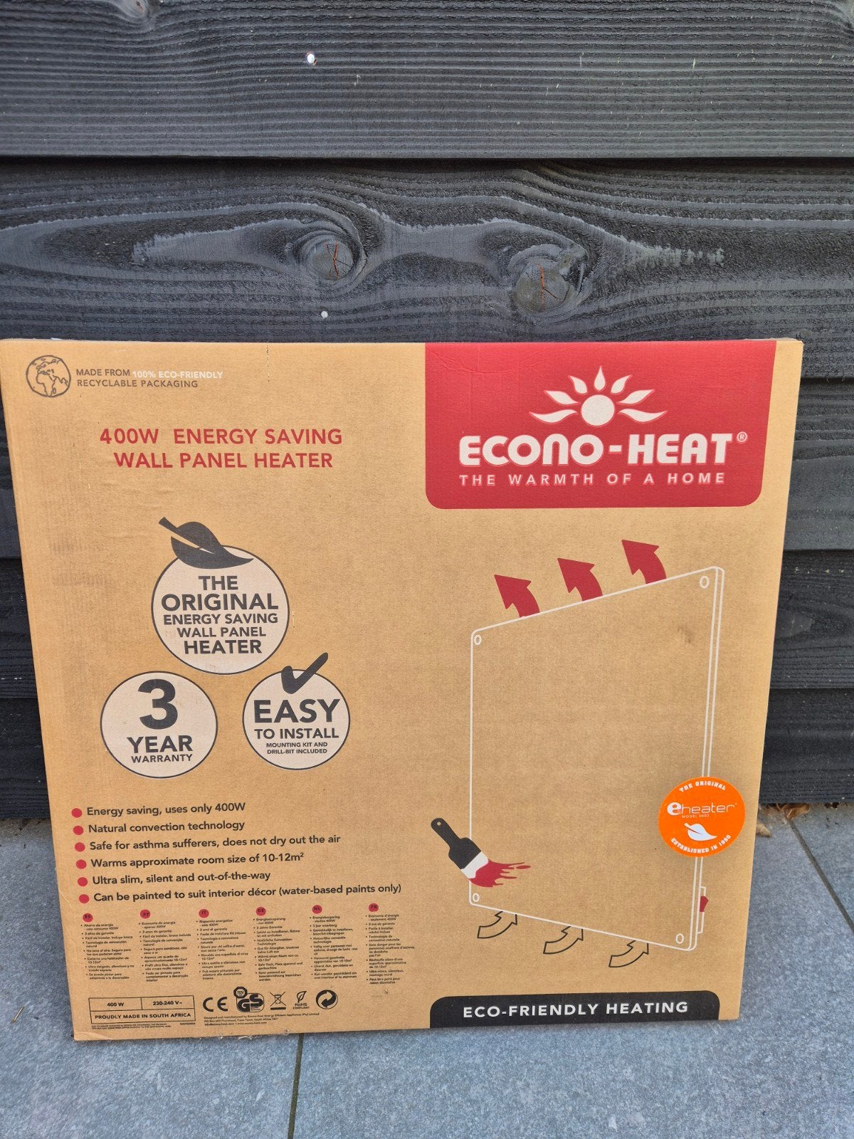 Econo-Heat 400W Energiebesparende Wandpaneelverwarming, Ophalen, 30 tot 80 cm, Kachel, Minder dan 60 cm