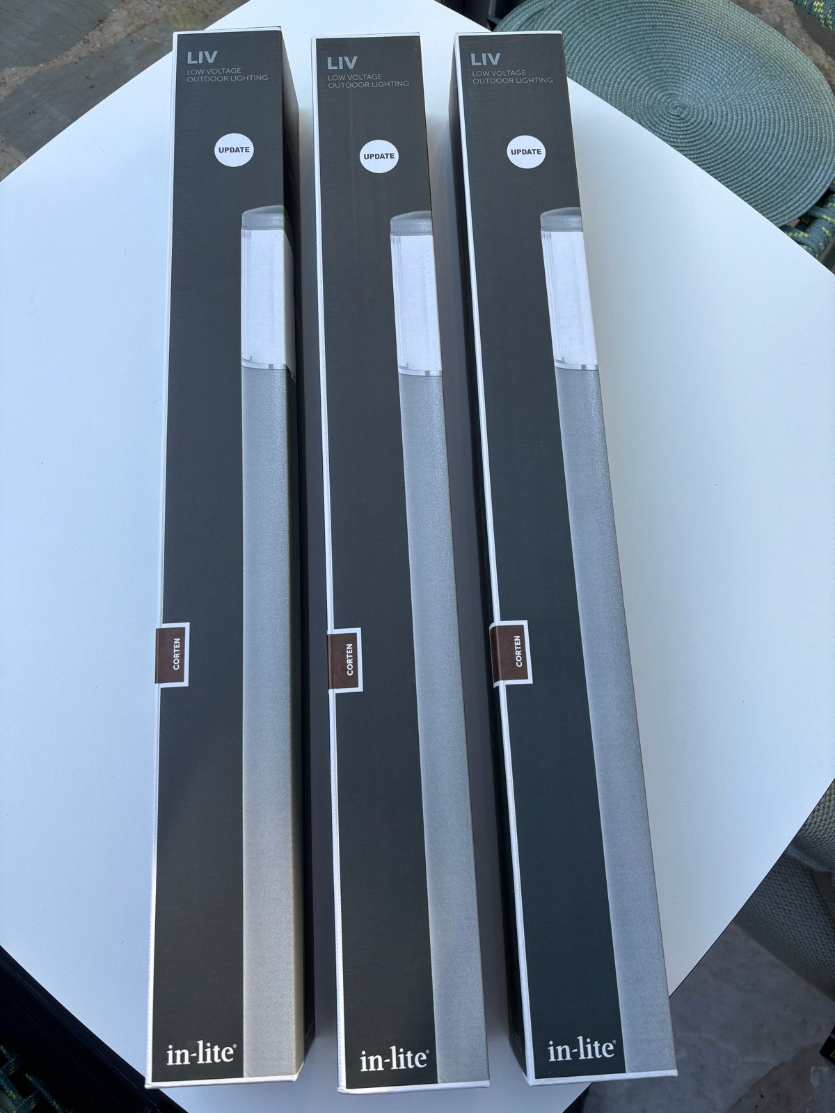 Nieuwe In-lite LIV Corten NIEUW IN DOOS - €36 KORTING, Overige materialen, Verzenden, Minder dan 50 watt, Overige typen