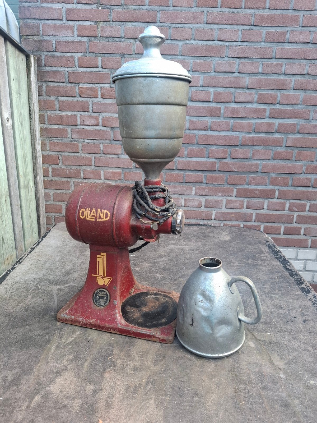 Antieke Oiland elektrische koffiemolen - Jaren '40/'50, Antiek en Kunst, Ophalen