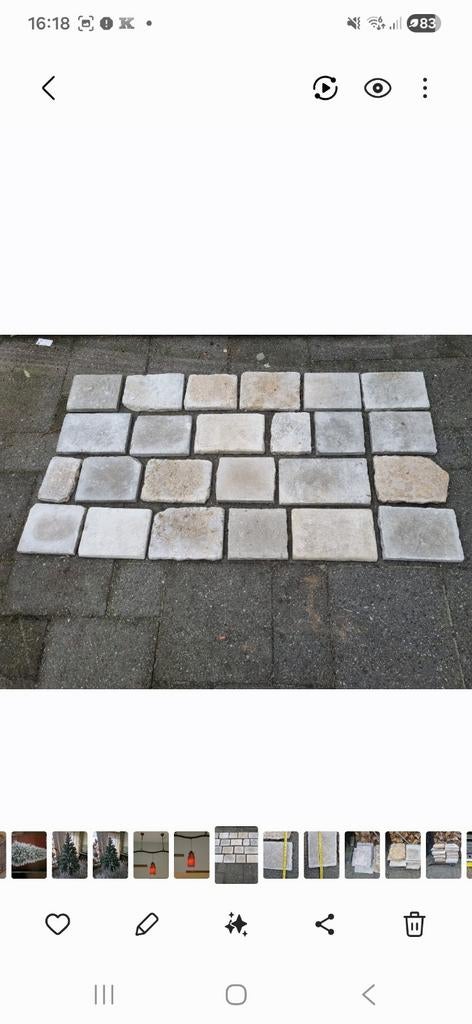 Franse dallen / Vloertegels, Doe-het-zelf en Verbouw, Tegels, Ophalen, Keramiek, Minder dan 5 m², Vloertegels