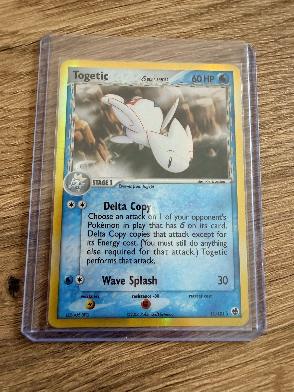 Togetic Delta Species Pokémon Kaart 11/101 Holo, Ophalen of Verzenden, Gebruikt, Losse kaart, Foil