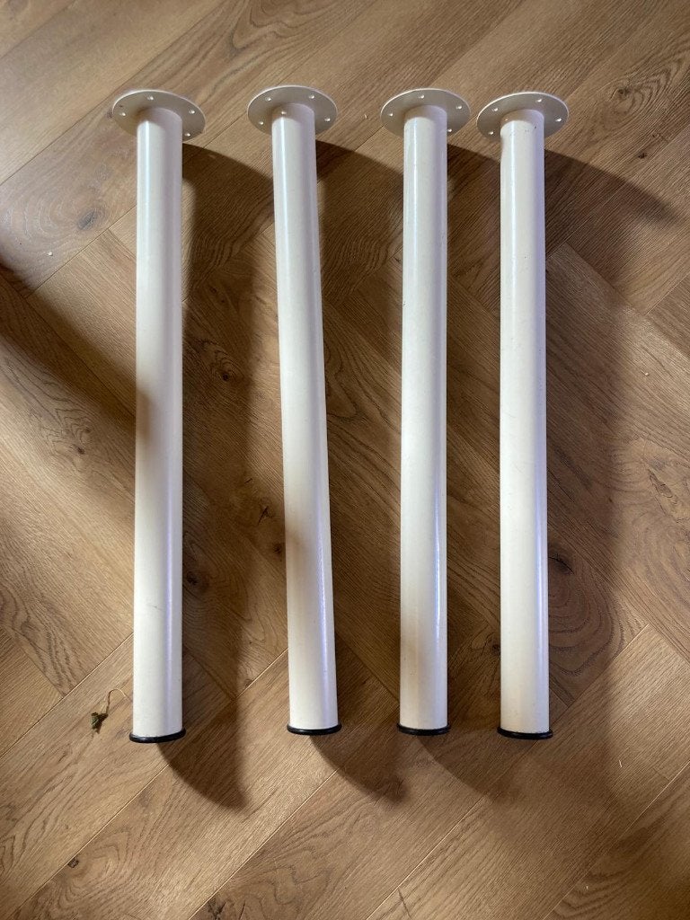 Tafelpoten IKEA wit 4 stuks adils, Ophalen, Tafelpoot, Kunststof, Gebruikt