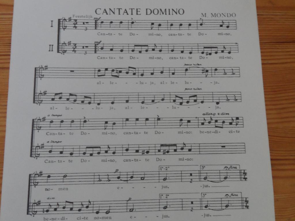 M. Mondo - cantate domino, Gebruikt, Zang, Ophalen of Verzenden, Religie en Gospel
