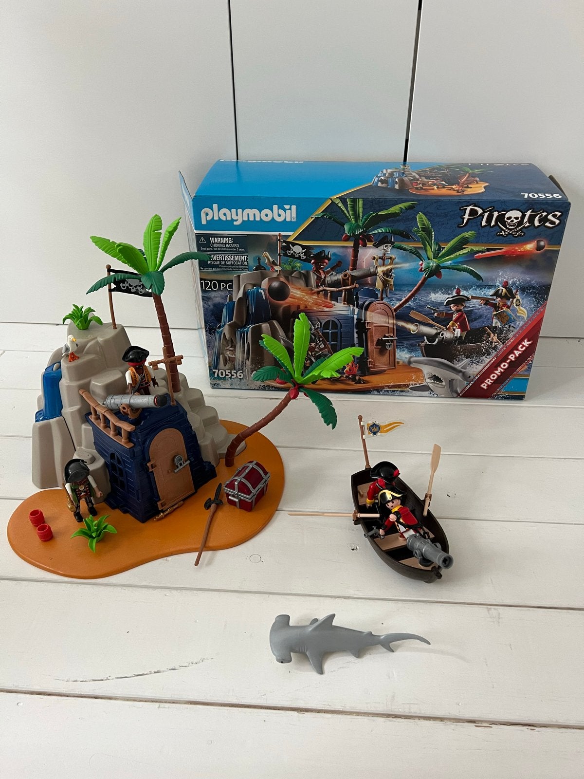 Playmobil Pirates 70556 - Bijna compleet pirateneiland, Pirates, Gebruikt, Gebouw, Complete set