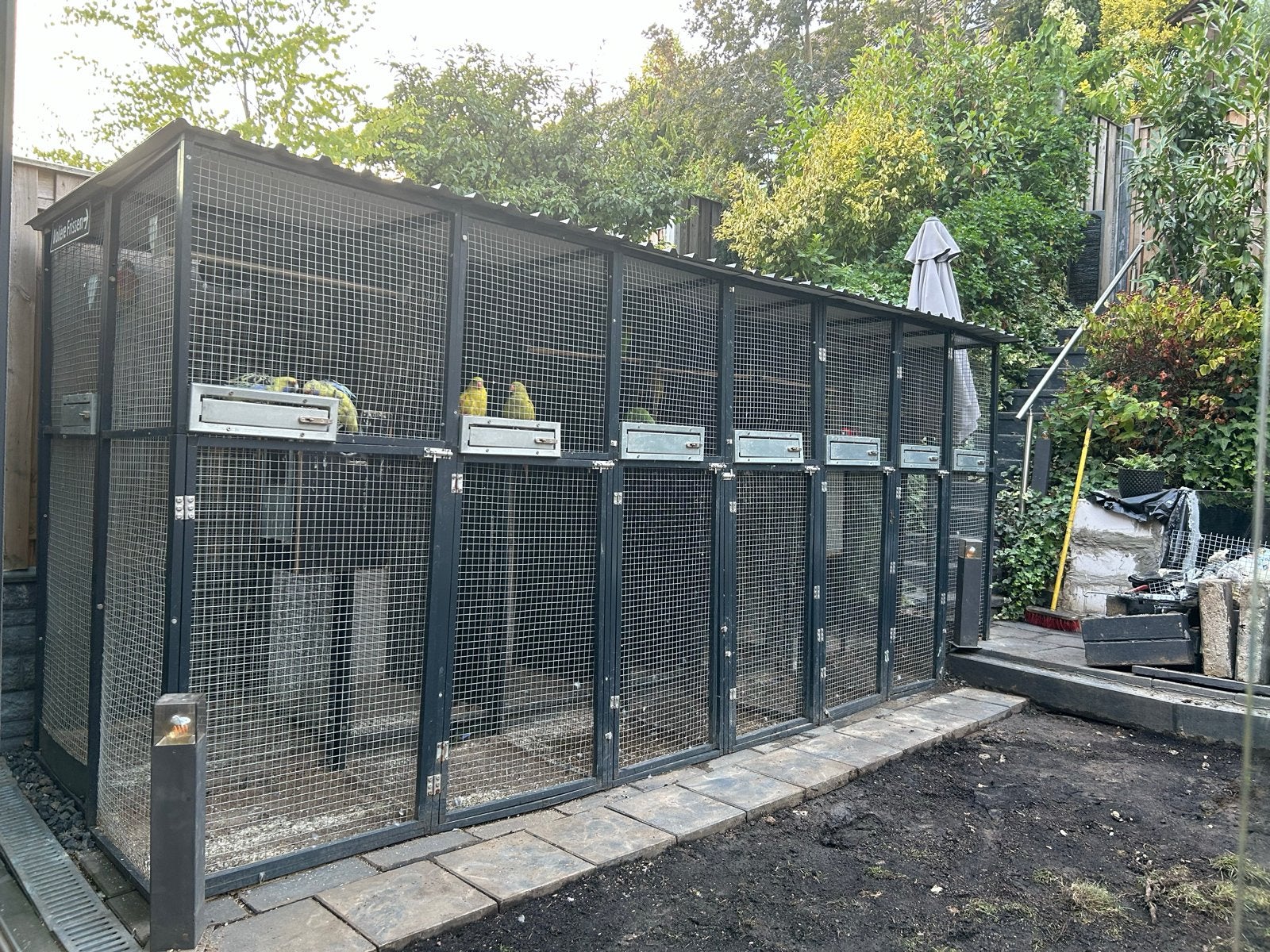 Antraciete Aluminium voliere, Ophalen, Aluminium, Volière