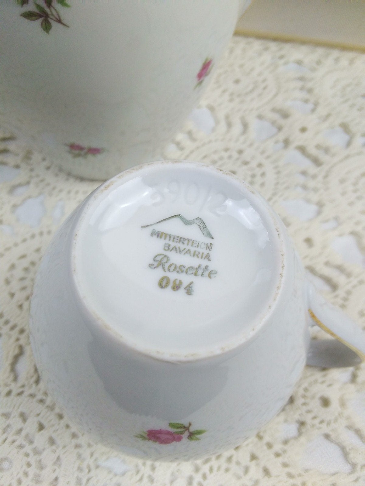 Mitterteich Bavaria Rosette Koffiepot met Melkkan, Antiek en Kunst, Ophalen of Verzenden