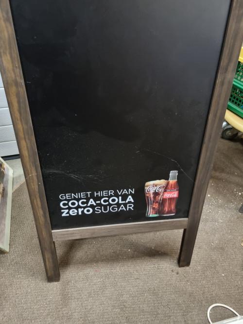 stoepbord krijtbord coca cola nieuw groot, Verzamelen, Ophalen of Verzenden, 'T Olde Gre-j, Info@toldegrej.nl, Endepoelstraat 20f Didam