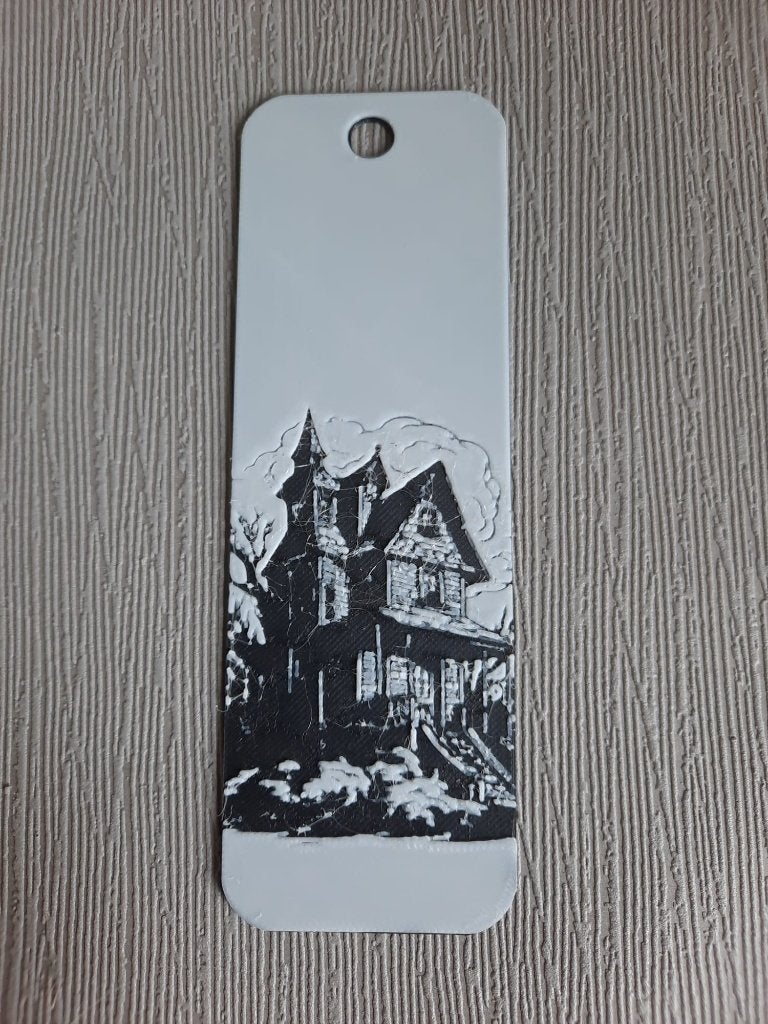3D Geprinte Boekenlegger Halloween Spookhuis Griezelig, Boeken, Ophalen of Verzenden, Nieuw