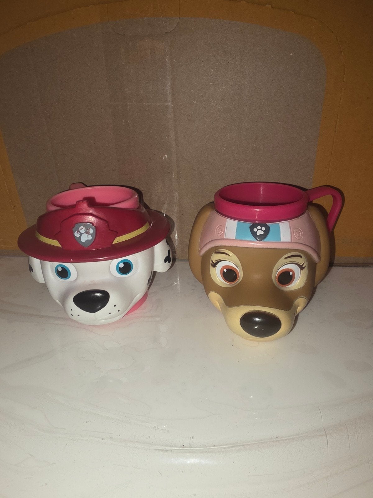 Paw Patrol drinkbekers - Marshall & Skye (2 stuks), Ophalen of Verzenden, Zo goed als nieuw, Jongen of Meisje