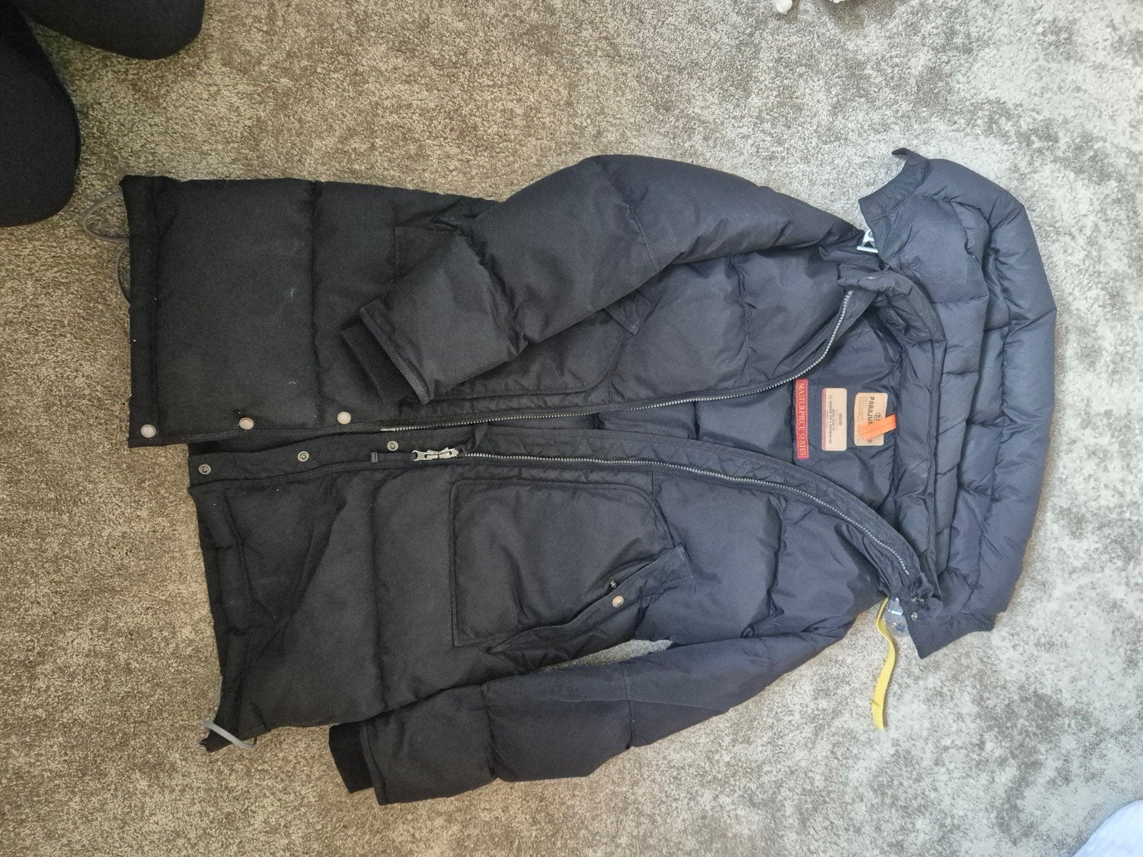 Parajumpers Long Bear Masterpiece Series Dames Jas Zwart, Zwart, Maat 42/44 (L), Zo goed als nieuw, Parajumpers