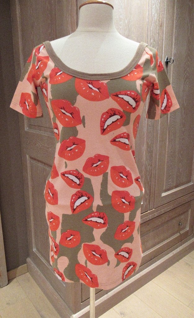 Nieuwe InWear jurk met motief, mt M, Maat 38/40 (M), Verzenden, Nieuw, Oranje