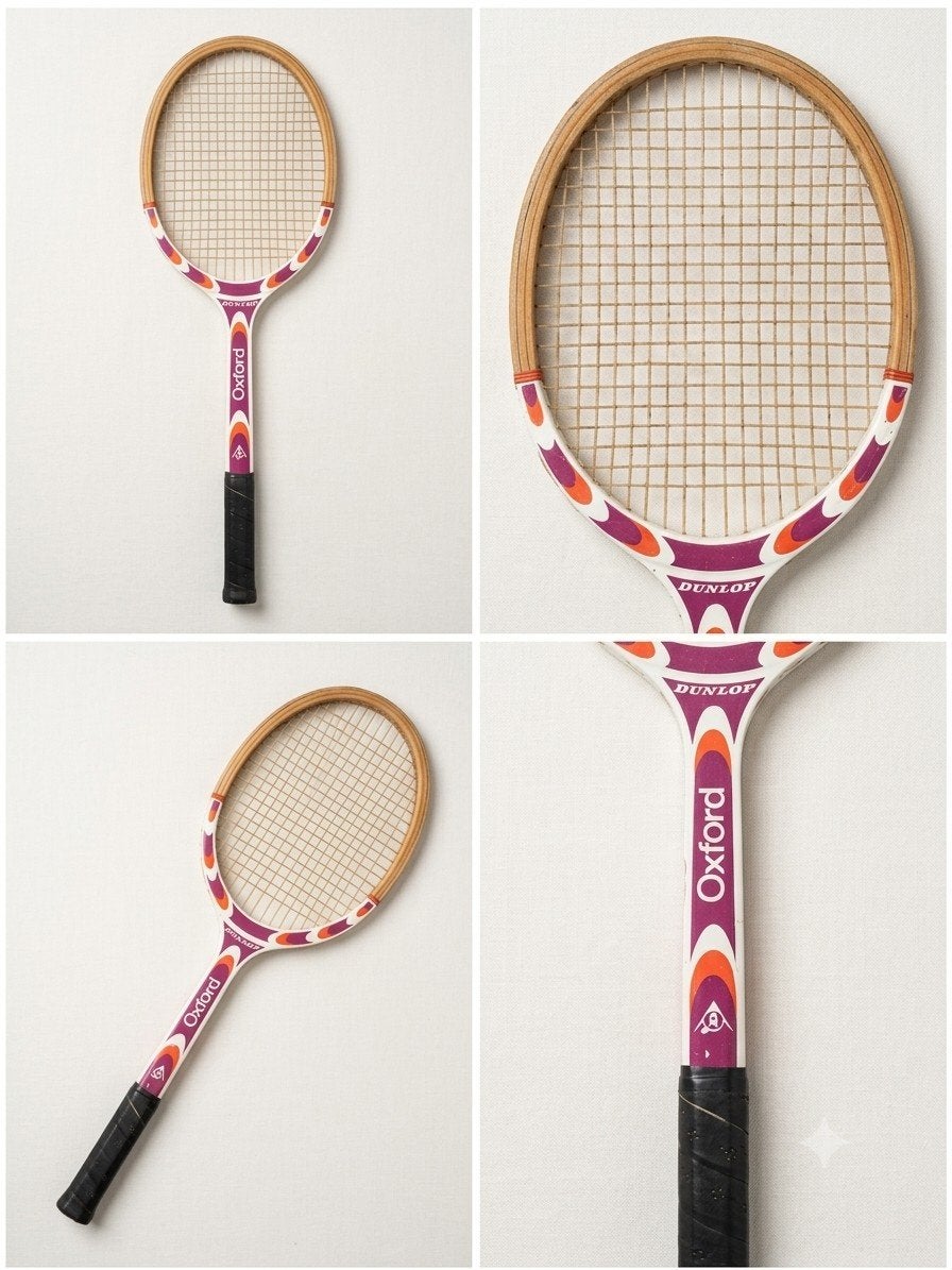 Vintage Dunlop Oxford Tennisracket - Hout, Ophalen of Verzenden, Gebruikt, Racket, Dunlop