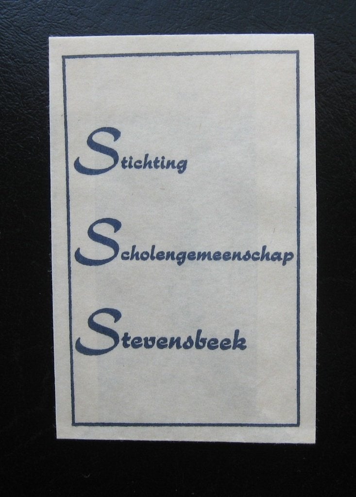 1603 Stevensbeek - Stichting Scholengemeenschap Stevensbeek, Verzenden, Nederland