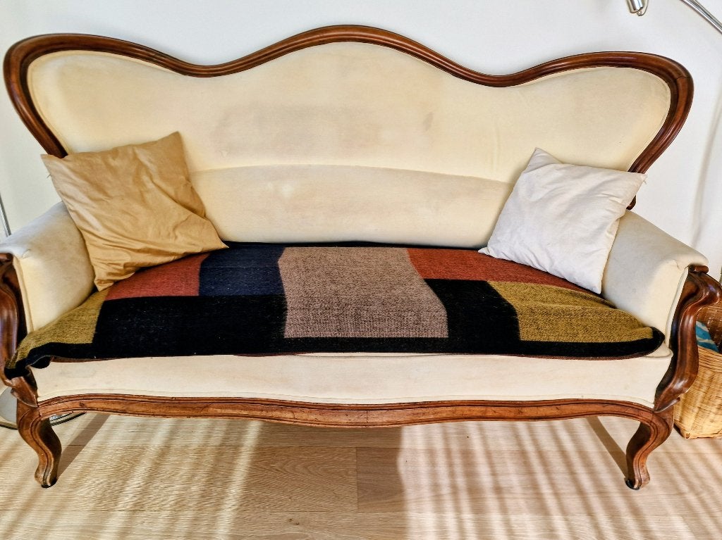 Mooi antiek bankstel, Ophalen, Hout, Gebruikt, Minder dan 75 cm