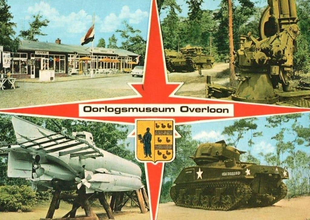 Overloon - Oorlogsmuseum - 4 vensterkaart 1974, Ophalen, 1960 tot 1980, Ongelopen, Noord-Brabant