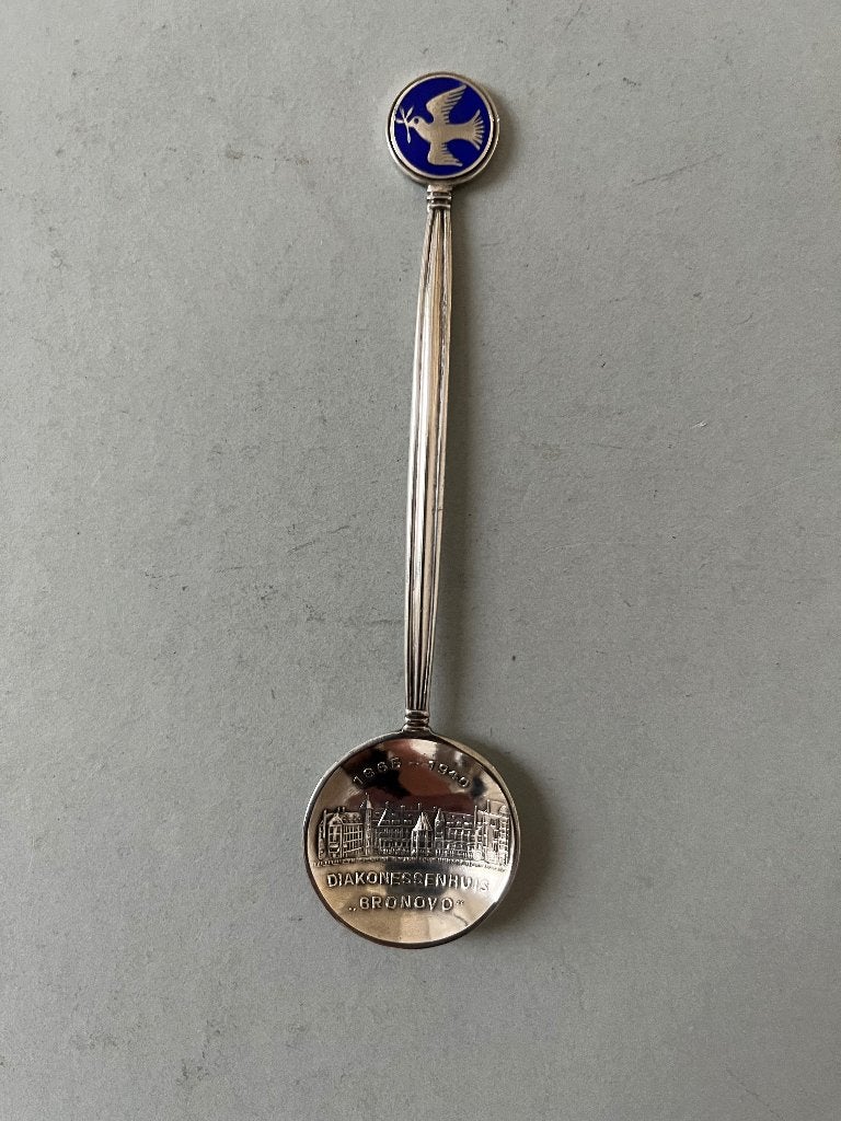 Zilver Herdenkings lepeltje 100 jaar Diaconessehuis Bronovo, Verzenden, Zo goed als nieuw