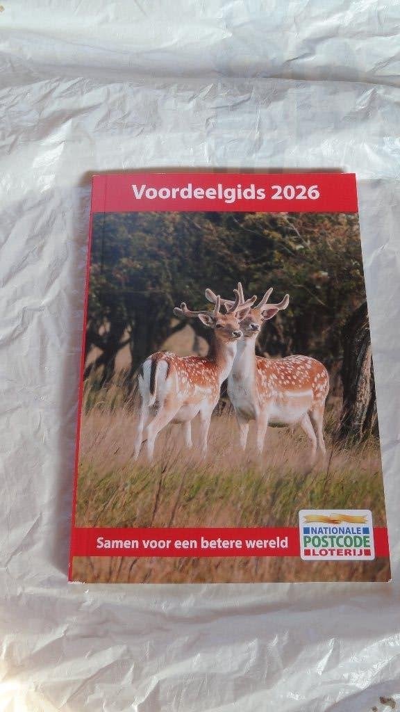 Voordeelgids [ postcodeloterij]  2026 , met GRATIS een arti, Tickets en Kaartjes, Drie personen of meer, Kortingsbon, Overige typen