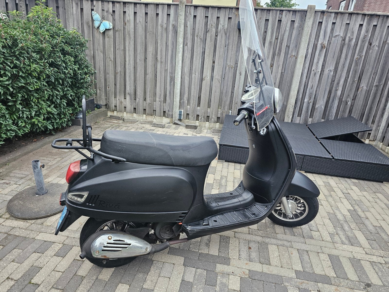 BTC Riva Mat Zwart - Blauw Kenteken, Ophalen, Gebruikt, Benzine, Overige merken