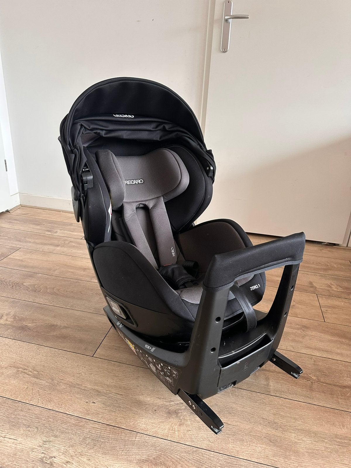 Recaro Zero.1 Autostoeltje - Veilig en Comfortabel, Verstelbare rugleuning, 0 t/m 18 kg, Zo goed als nieuw, Isofix