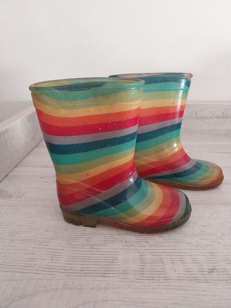 Leuke regenboog regenlaarzen maat 25, Gebruikt, Meisje, Ophalen of Verzenden, Laarzen