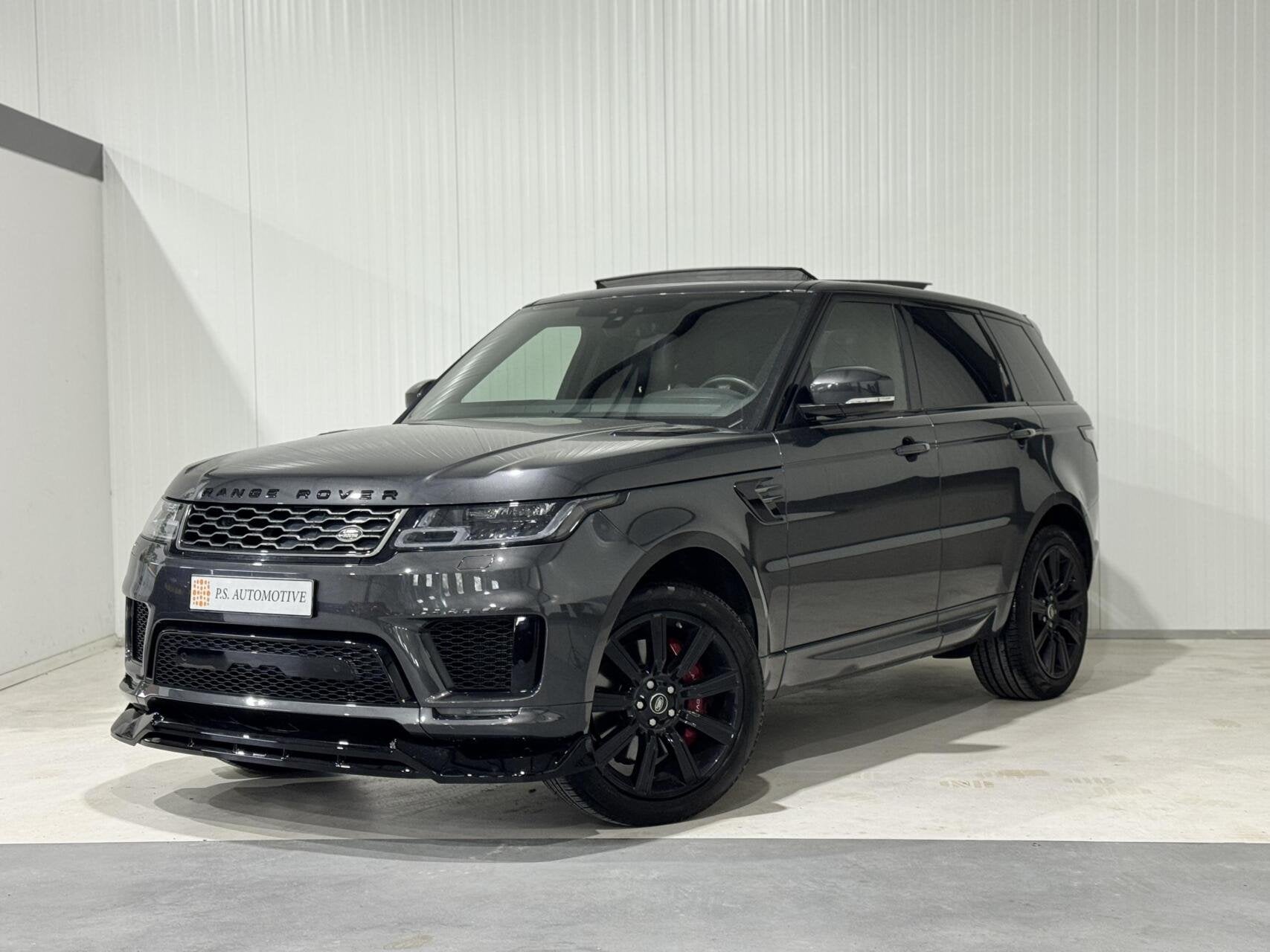 Land Rover Range Rover Sport HSE P400e|PANO|MERIDIAN|MEMORY, Auto's, Automaat, Gebruikt, Zwart, 4 cilinders