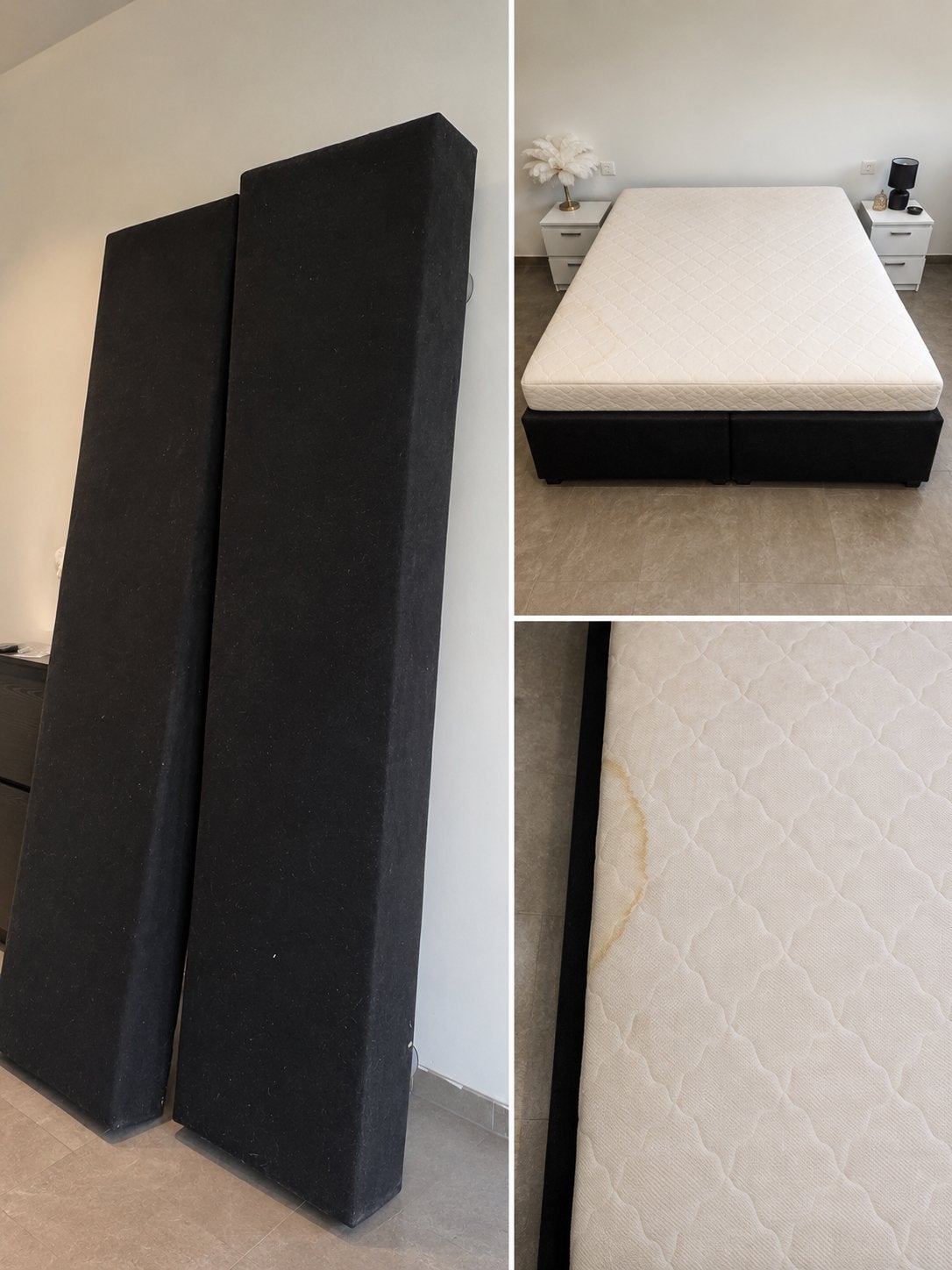 Boxspring 140x200 met groot matras — Gratis, Huis en Inrichting, Ophalen, Gebruikt, Zwart, Tweepersoons