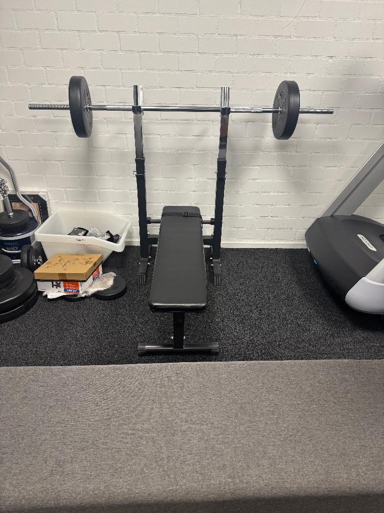 Bankdrukbank, Sport en Fitness, Ophalen, Zo goed als nieuw, Krachtstation
