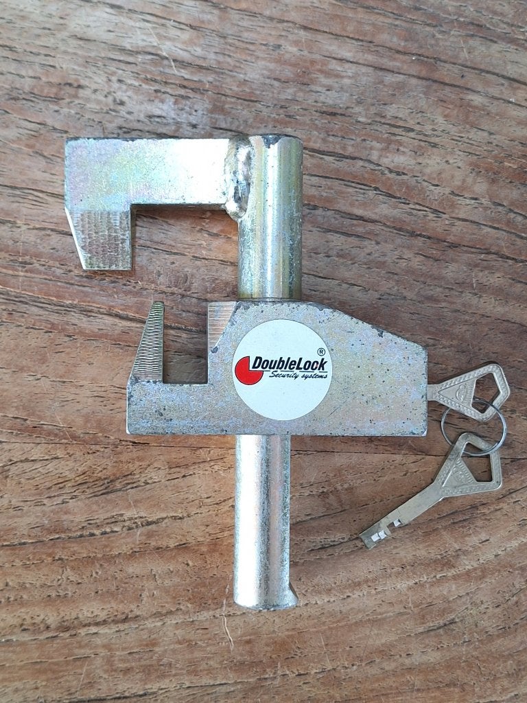 Double-Lock disselslot caravan aanhanger met sleuteltjes, Caravans en Kamperen, Ophalen of Verzenden, Gebruikt