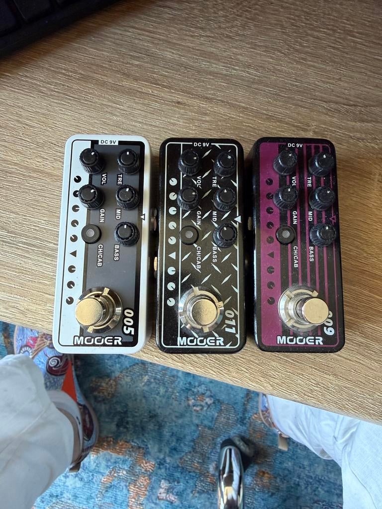 Mooer micro preamp pedals 005(EvH), 009(Engl) en 011(Mesa)., Muziek en Instrumenten, Effecten, Ophalen of Verzenden, Zo goed als nieuw