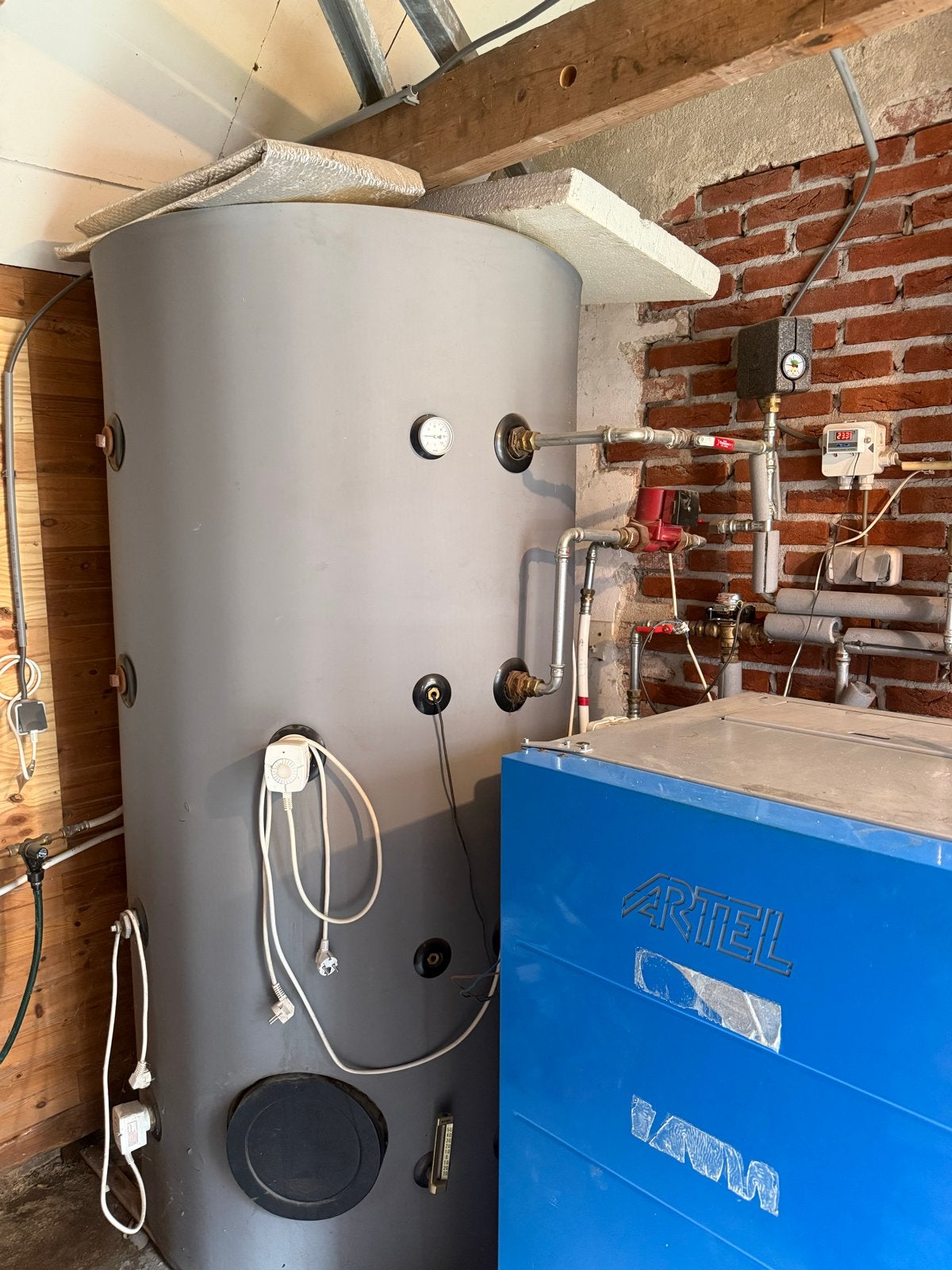 Artel Boiler 20AR pellet CV-installatie 20 kW + buffervat, Doe-het-zelf en Verbouw, Ophalen, Gebruikt, Cv-ketel of Combi-ketel