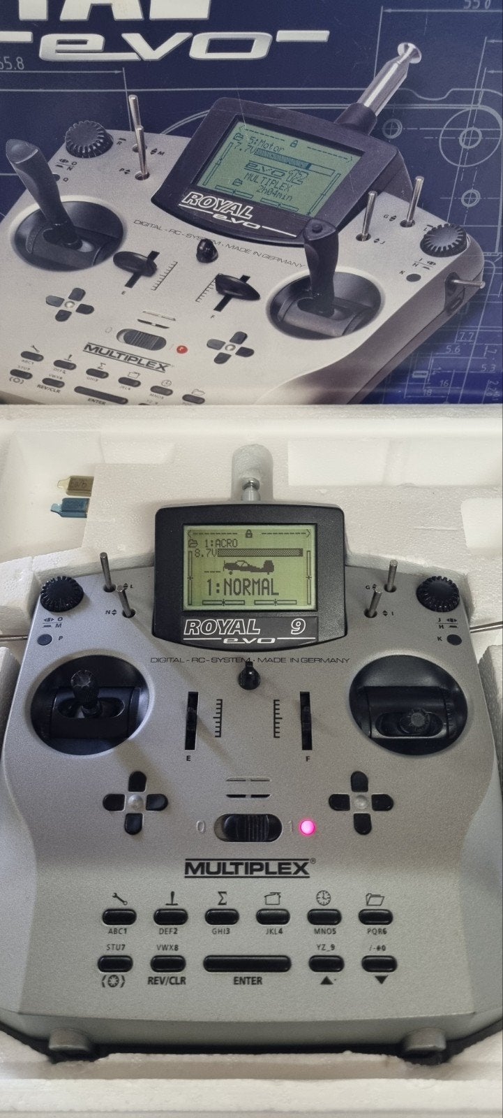 Multiplex Royal Evo 9 RC Zender met Micro-IPD Ontvanger, Ophalen of Verzenden, Gebruikt