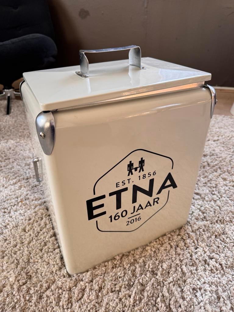 Retro metalen koelbox / opslagbox - ETNA 160 jaar, Ophalen, Gebruikt, Koelbox, Koelelement