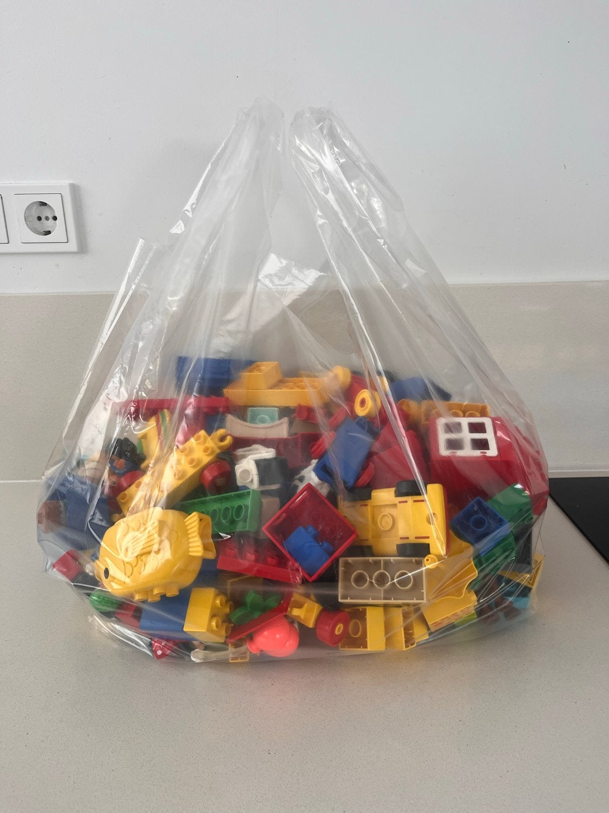 Grote zak met diverse Duplo bouwstenen, Kinderen en Baby's, Speelgoed | Duplo en Lego, Ophalen, Gebruikt, Losse stenen, Duplo