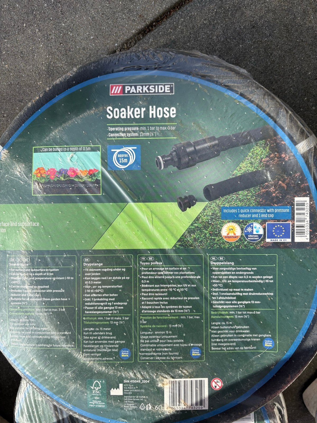 2X Parkside Soaker Hose - Nieuw in verpakking, Ophalen, Nieuw, Tuinslang