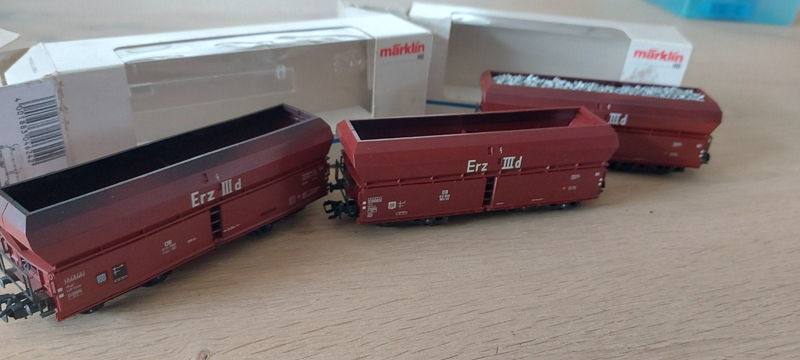 3 Märklin DB ERZ III grootvolumewagens artnr 4624 in ovp, Arnold, Gelijkstroom, Wagon, Ophalen of Verzenden