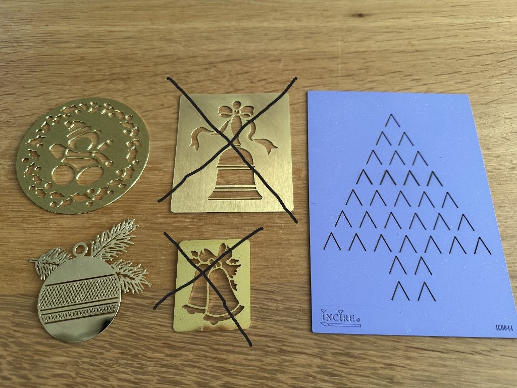 3 embossing sjablonen , kerst, Ophalen of Verzenden, Zo goed als nieuw, Kerst, Pons of Mal