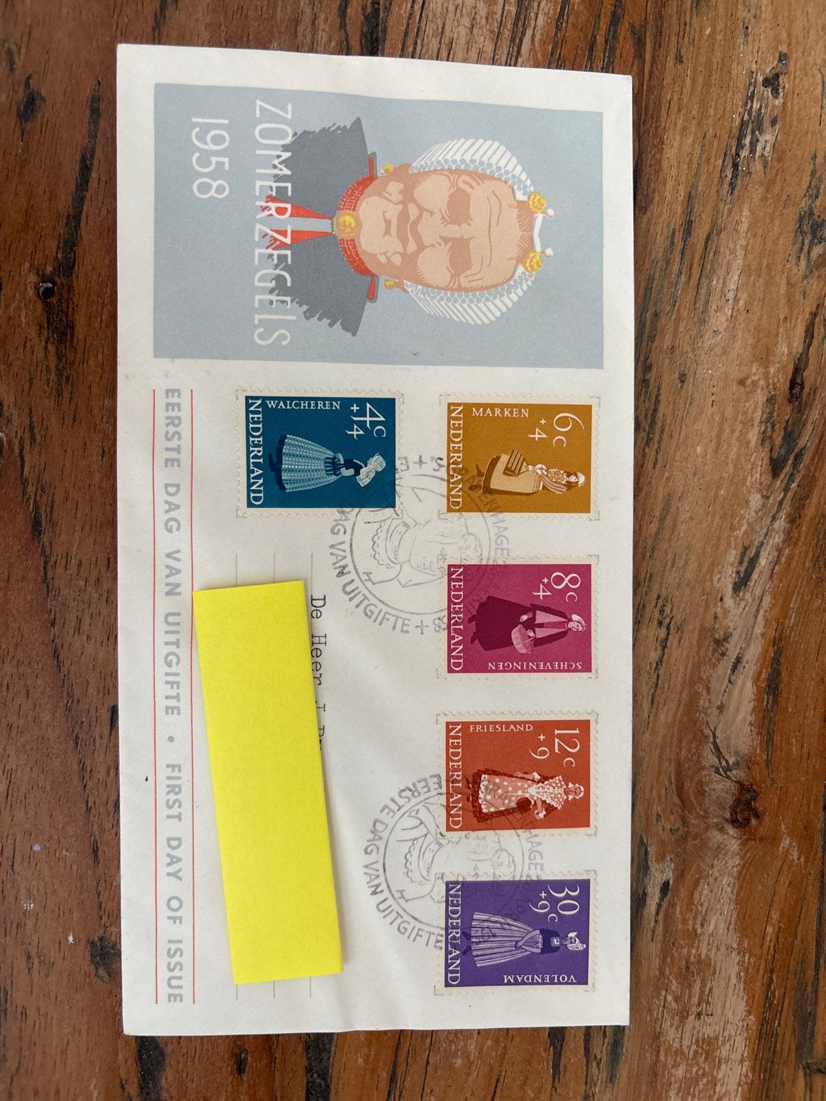 Zomerzegels 1958 Eerste Dag van Uitgifte, Ophalen of Verzenden, Onbeschreven, Nederland