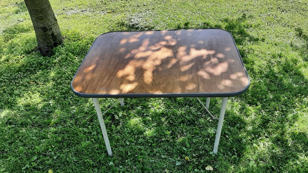 Campingtafeltje,vintage,inklapbaar., Ophalen of Verzenden