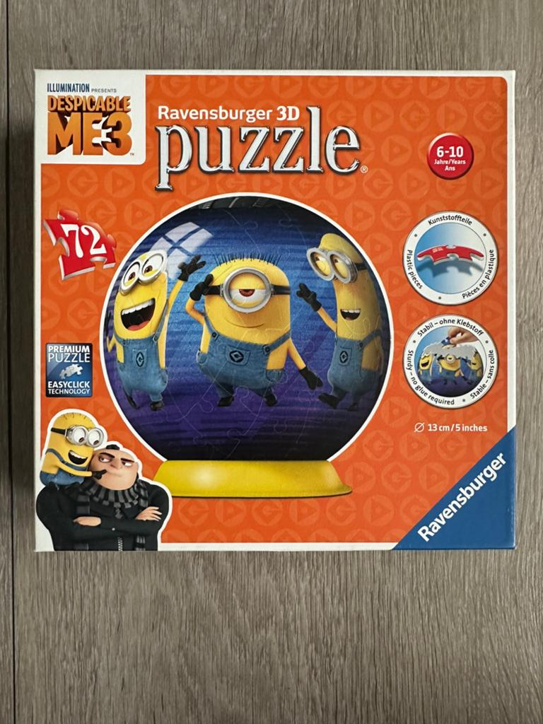 3D puzzel minions van Ravensburger., Ophalen of Verzenden, Meer dan 50 stukjes, Zo goed als nieuw, 6 jaar of ouder