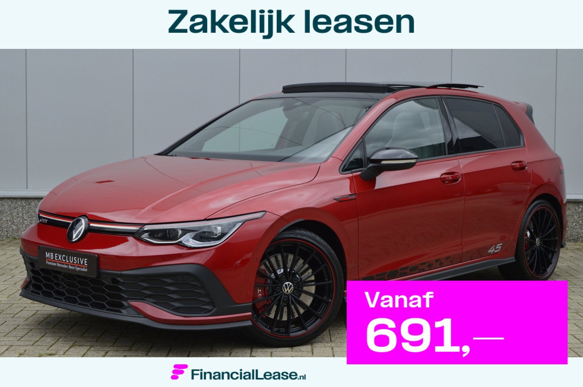 Volkswagen Golf 8 2.0 GTI Clubsport 45 Jahre Akra DSG7 2021, Dealer onderhouden, Gebruikt, Zwart, 4 cilinders