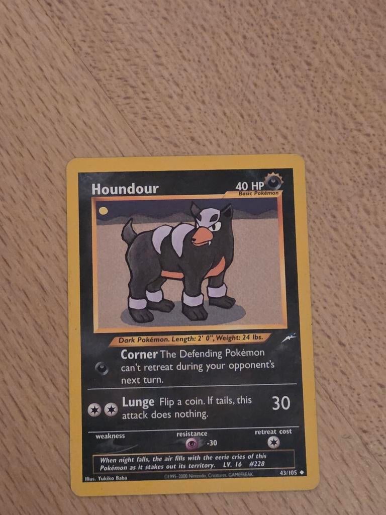 Pokémon kaart Houndour 43/105, Ophalen of Verzenden