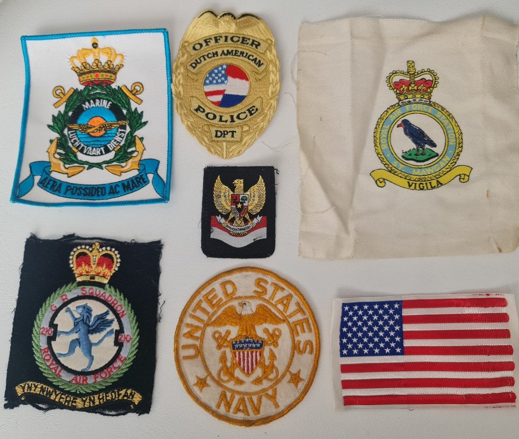 Militaire luchtmacht emblemen (o.a. MLD/RAF), Ophalen of Verzenden, Luchtmacht, Engeland, Embleem of Badge