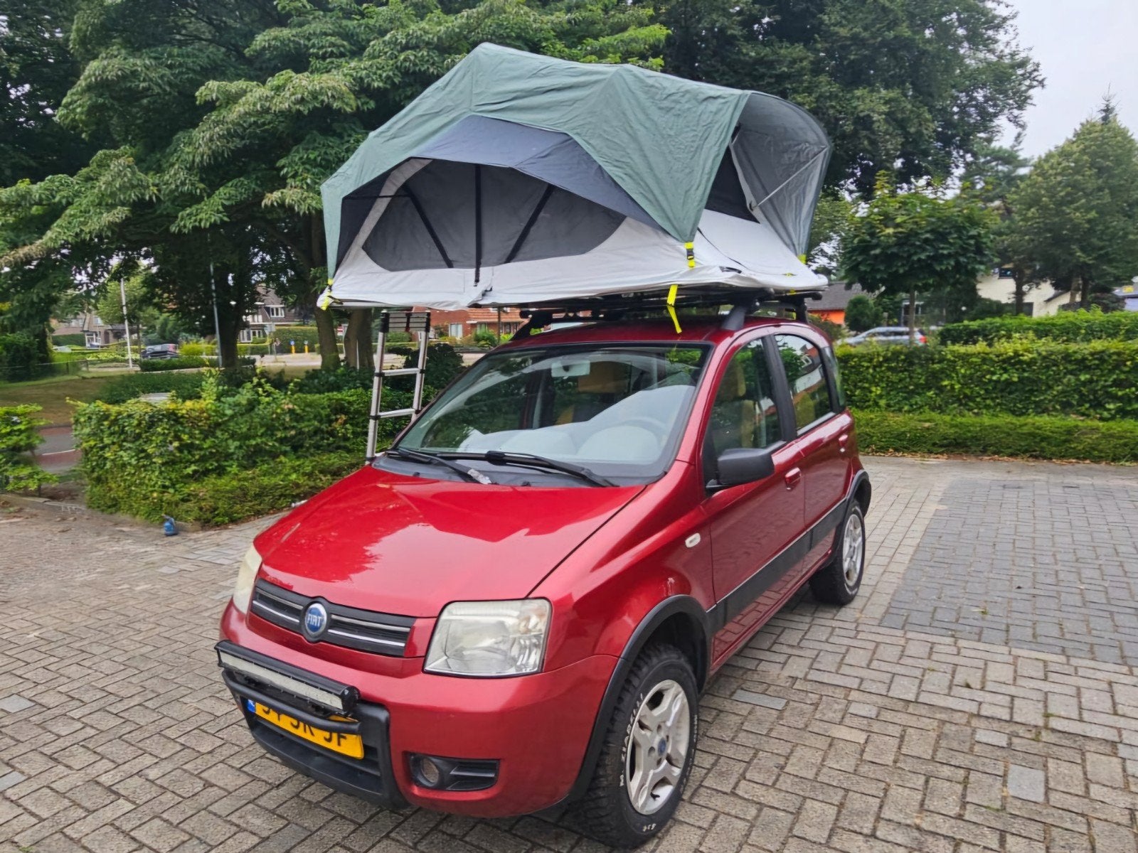 Unieke Fiat Panda 4X4 All Terrain benzine met nieuwe Daktent, Standaard zit, Fiat, Bedrijf, Handgeschakeld