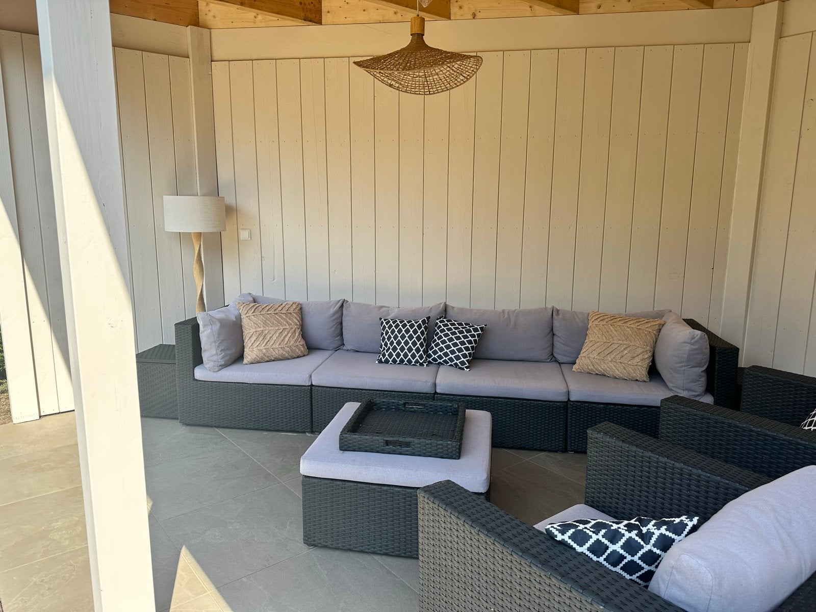 Loungeset tuin wicker rattan xxl modulair, Tuin en Terras, Tuinsets en Loungesets, Ophalen, Gebruikt, 8 zitplaatsen, Loungeset