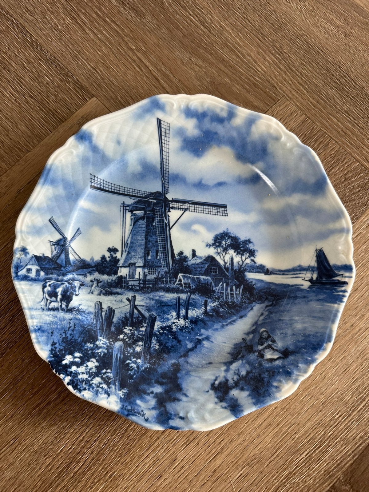 Delfts blauw wandbord, Ophalen of Verzenden