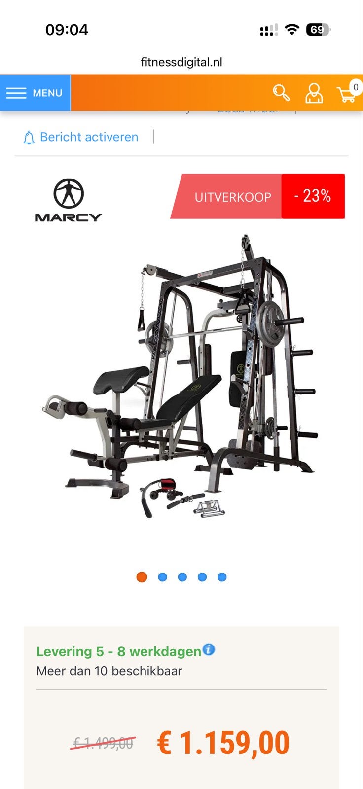 Marcy Krachtstation / Homegym zo goed als nieuw + 30kg gewic, Ophalen, Krachtstation, Armen, Zo goed als nieuw