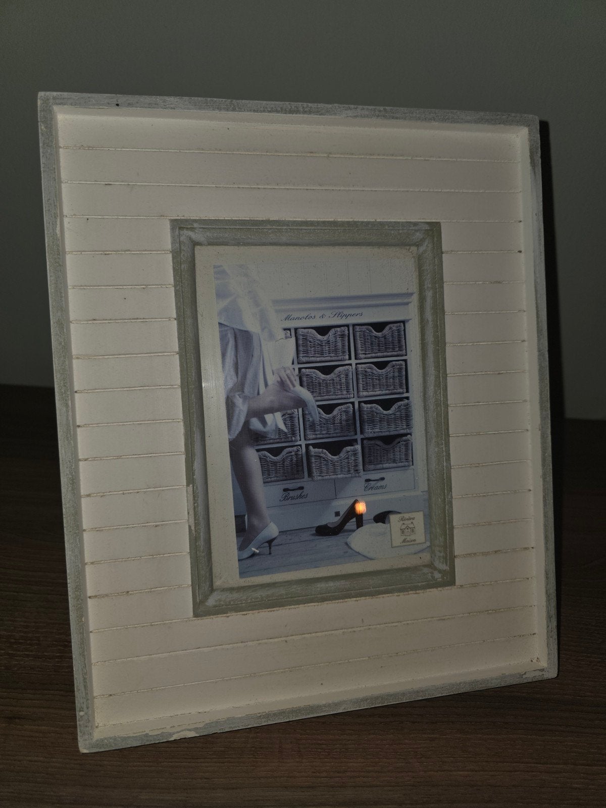 Riviera Maison fotolijst, Huis en Inrichting, Woonaccessoires | Lijsten, Ophalen of Verzenden, Zo goed als nieuw, Fotolijst, Wit